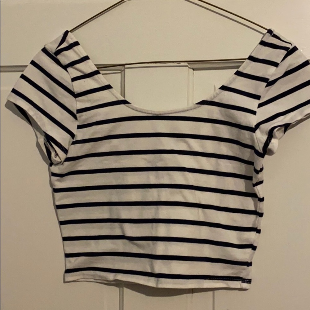 Charlotte Russe striped crop top